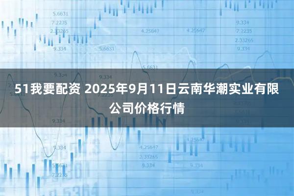 51我要配资 2025年9月11日云南华潮实业有限公司价格行情